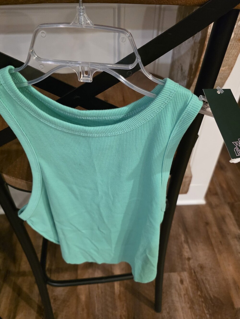 Womens Size Large Raw Hem New With Tags wild fable Ribbed Tank Top in Green